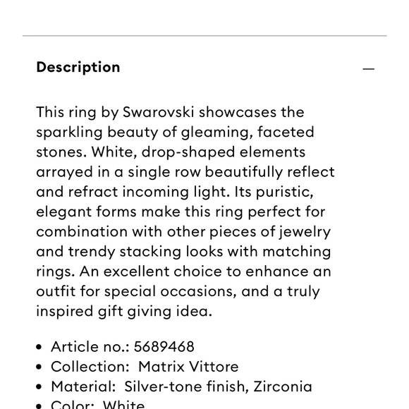 Swarovski  Vittore Size 55 - Picture 8 of 8